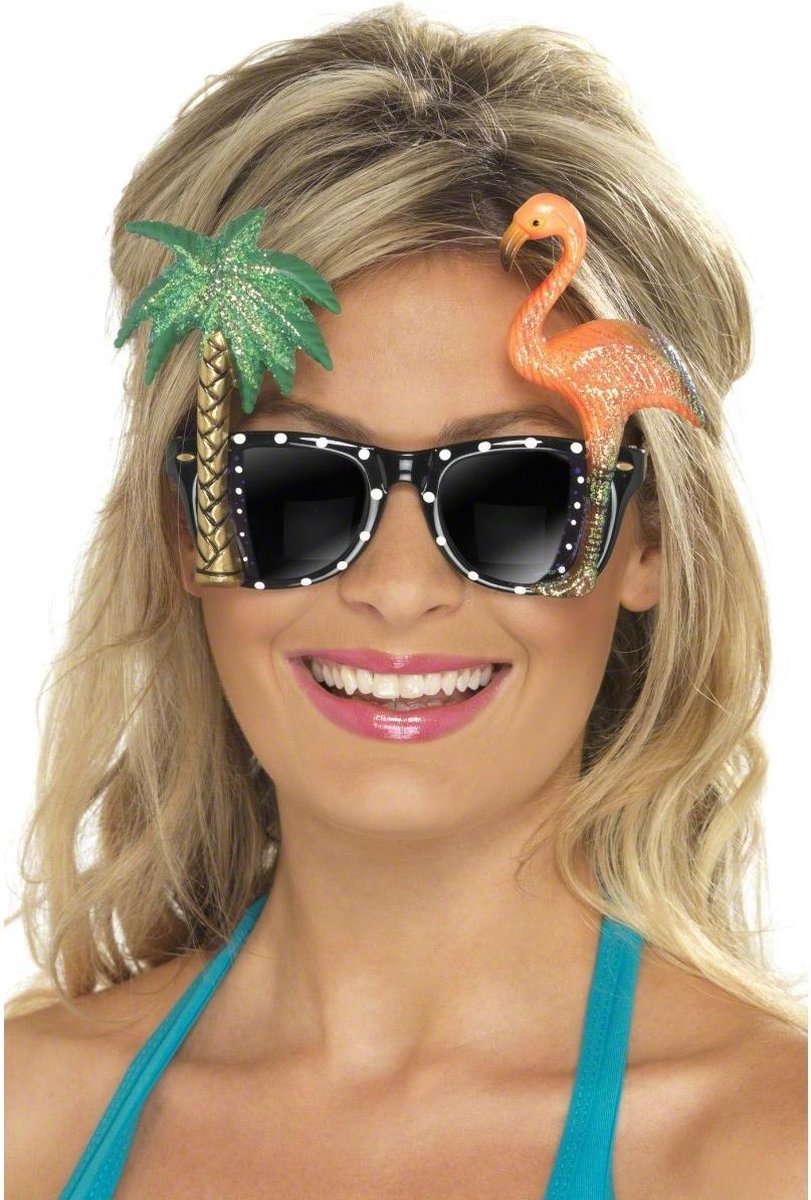 SMIFFYS - Hawaii zonnenbril voor volwassenen - M - Accessoires > Brillen